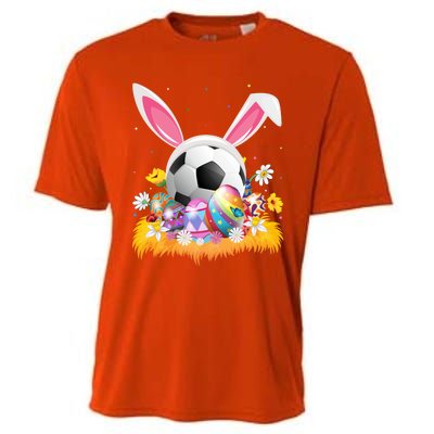 Football Lover Easter Egg Funny Football Easter Sunday Gift Cooling Performance Crew T-Shirt