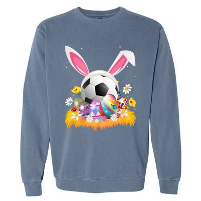 Football Lover Easter Egg Funny Football Easter Sunday Gift Garment-Dyed Sweatshirt