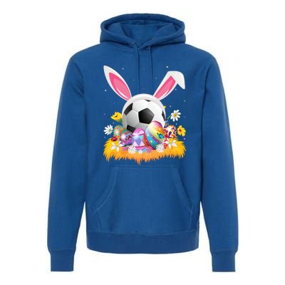 Football Lover Easter Egg Funny Football Easter Sunday Gift Premium Hoodie