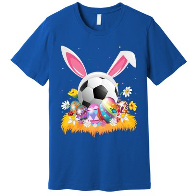 Football Lover Easter Egg Funny Football Easter Sunday Gift Premium T-Shirt