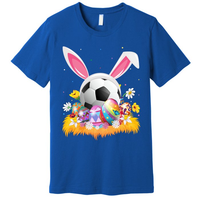 Football Lover Easter Egg Funny Football Easter Sunday Gift Premium T-Shirt