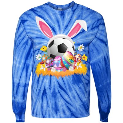 Football Lover Easter Egg Funny Football Easter Sunday Gift Tie-Dye Long Sleeve Shirt