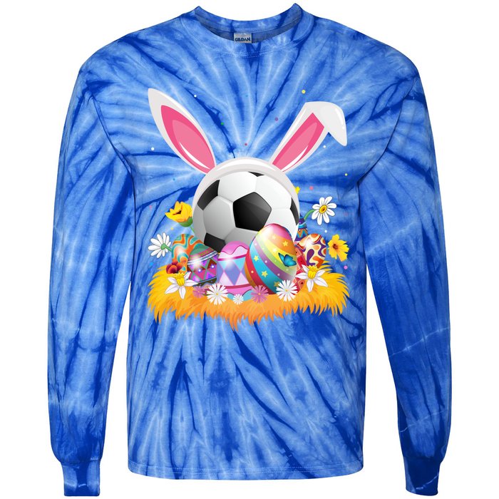 Football Lover Easter Egg Funny Football Easter Sunday Gift Tie-Dye Long Sleeve Shirt