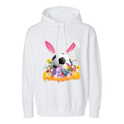 Football Lover Easter Egg Funny Football Easter Sunday Gift Garment-Dyed Fleece Hoodie