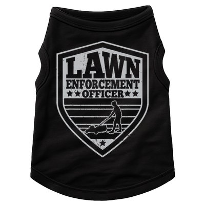 Funny Lawn Enforcement Officer Dad Lawn Mowing Doggie Tank