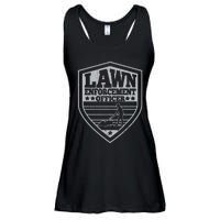 Funny Lawn Enforcement Officer Dad Lawn Mowing Ladies Essential Flowy Tank