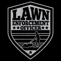 Funny Lawn Enforcement Officer Dad Lawn Mowing Flat Bill Trucker Hat