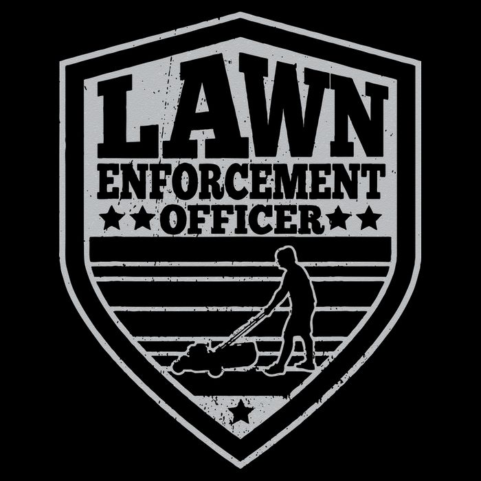 Funny Lawn Enforcement Officer Dad Lawn Mowing Flat Bill Trucker Hat