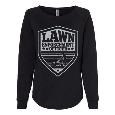 Funny Lawn Enforcement Officer Dad Lawn Mowing Womens California Wash Sweatshirt