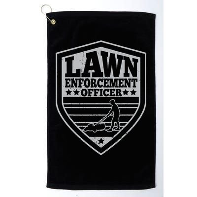 Funny Lawn Enforcement Officer Dad Lawn Mowing Golf Towel