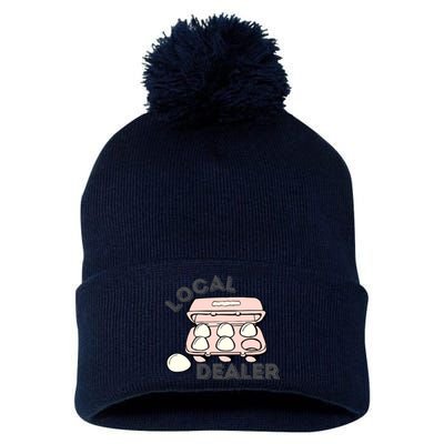 Funny Local Egg Dealer Pom Pom 12in Knit Beanie