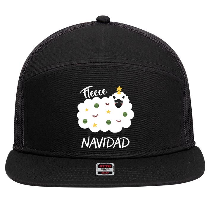 Fleece Navidad 7 Panel Mesh Trucker Snapback Hat