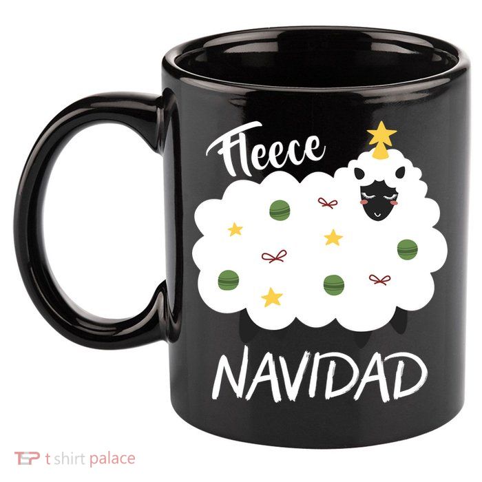 Fleece Navidad 11oz C Handle Ceramic Mug