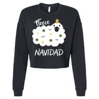 Fleece Navidad Cropped Pullover Crew