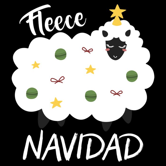 Fleece Navidad Cropped Pullover Crew