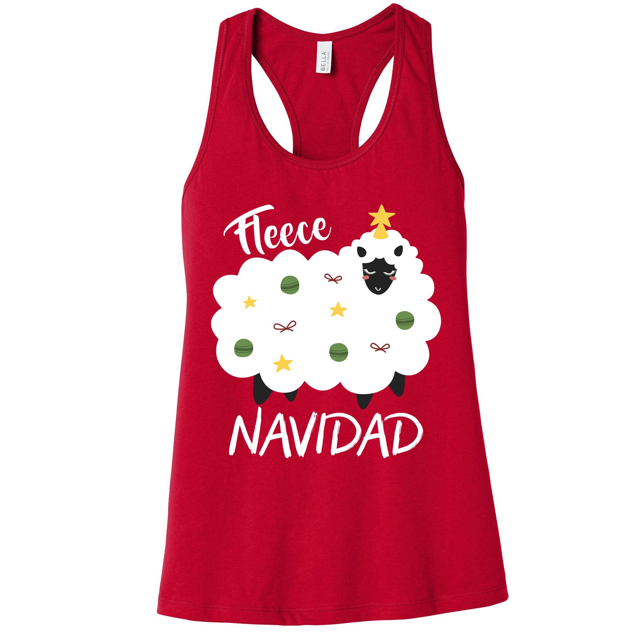 Fleece Navidad Womens Tank Top