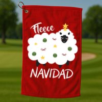 Fleece Navidad Golf Towel