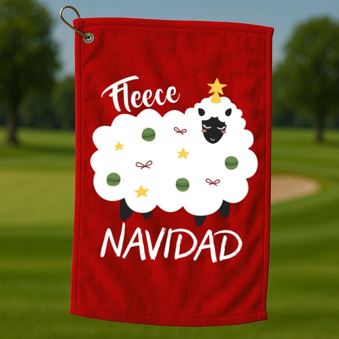 Fleece Navidad Golf Towel