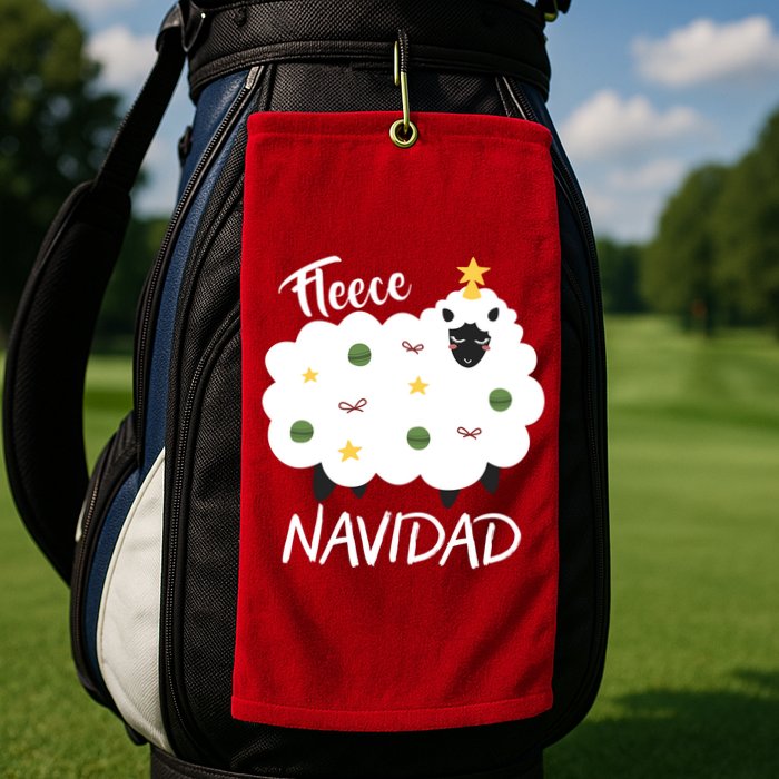 Fleece Navidad Golf Towel