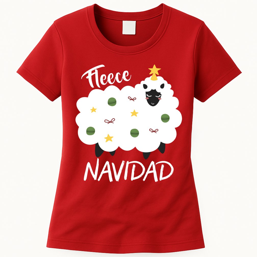 Fleece Navidad Womens T-Shirt