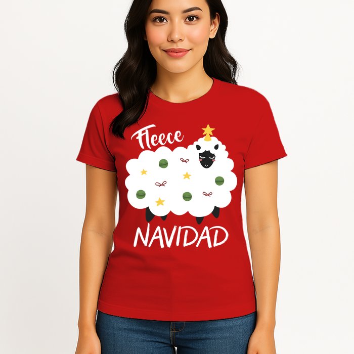 Fleece Navidad Womens T-Shirt