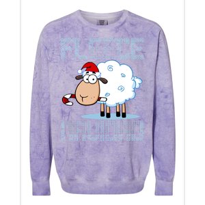 Fleece Navidad Sheep Lamb Ugly Christmas Sweater Design Colorblast Crewneck Sweatshirt