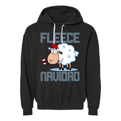 Fleece Navidad Sheep Lamb Ugly Christmas Sweater Design Garment-Dyed Fleece Hoodie