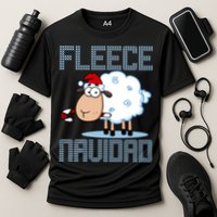 Fleece Navidad Sheep Lamb Ugly Christmas Sweater Design Cooling Performance Crew T-Shirt