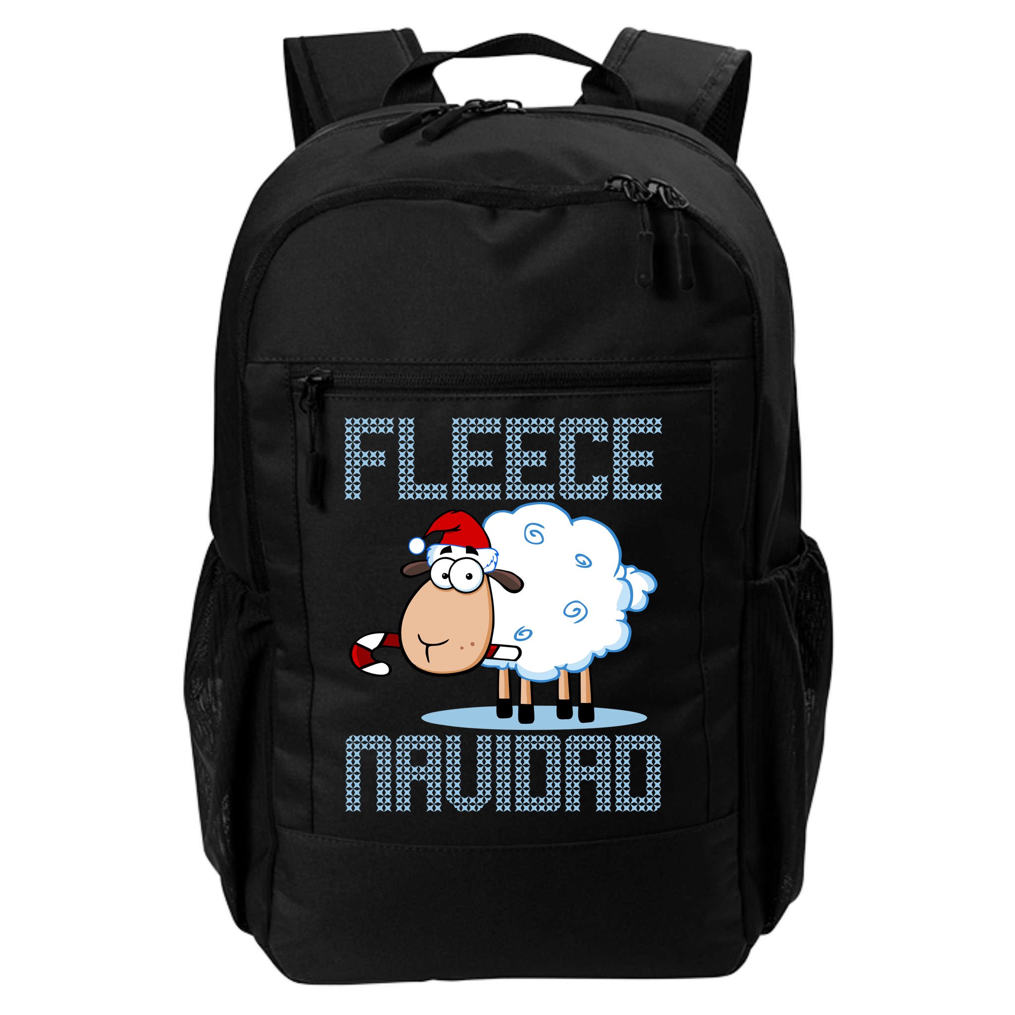 Fleece Navidad Sheep Lamb Ugly Christmas Sweater Design Backpack