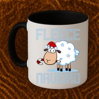 Fleece Navidad Sheep Lamb Ugly Christmas Sweater Design Mug