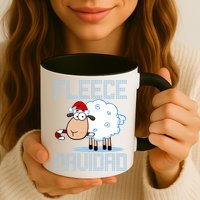 Fleece Navidad Sheep Lamb Ugly Christmas Sweater Design Mug