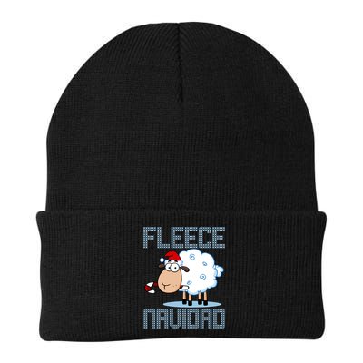 Fleece Navidad Sheep Lamb Ugly Christmas Sweater Design Beanie