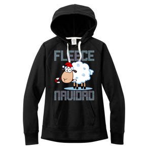 Fleece Navidad Sheep Lamb Ugly Christmas Sweater Design Women's Fleece Hoodie