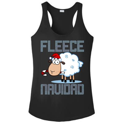 Fleece Navidad Sheep Lamb Ugly Christmas Sweater Design Ladies PosiCharge Competitor Racerback Tank