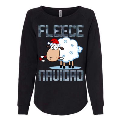 Fleece Navidad Sheep Lamb Ugly Christmas Sweater Design Womens California Wash Sweatshirt