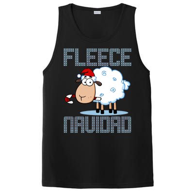 Fleece Navidad Sheep Lamb Ugly Christmas Sweater Design PosiCharge Competitor Tank