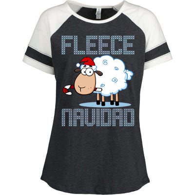 Fleece Navidad Sheep Lamb Ugly Christmas Sweater Design Enza Ladies Jersey Colorblock Tee