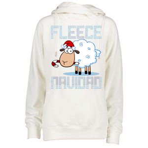 Fleece Navidad Sheep Lamb Ugly Christmas Sweater Design Womens Funnel Neck Pullover Hood