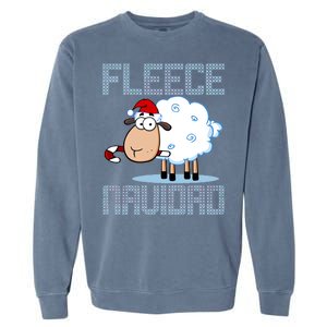 Fleece Navidad Sheep Lamb Ugly Christmas Sweater Design Garment-Dyed Sweatshirt