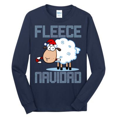 Fleece Navidad Sheep Lamb Ugly Christmas Sweater Design Tall Long Sleeve T-Shirt