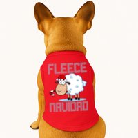 Fleece Navidad Sheep Lamb Ugly Christmas Sweater Design Doggie Tank