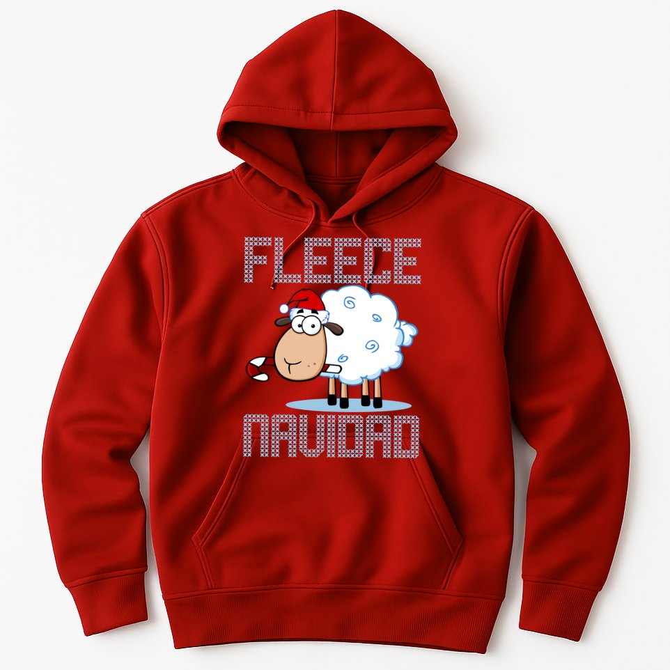 Fleece Navidad Sheep Lamb Ugly Christmas Sweater Design Hoodie