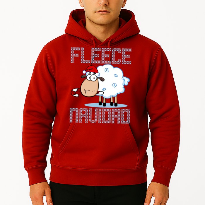 Fleece Navidad Sheep Lamb Ugly Christmas Sweater Design Hoodie