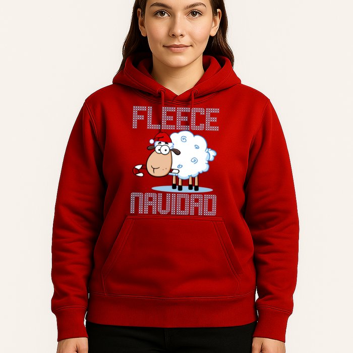 Fleece Navidad Sheep Lamb Ugly Christmas Sweater Design Hoodie