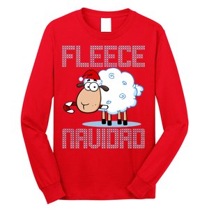 Fleece Navidad Sheep Lamb Ugly Christmas Sweater Design Long Sleeve Shirt