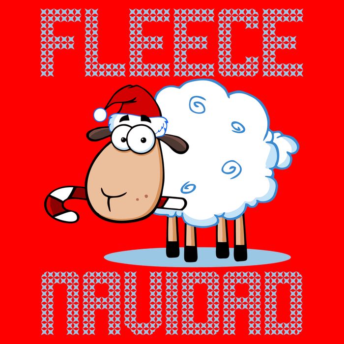 Fleece Navidad Sheep Lamb Ugly Christmas Sweater Design Apron