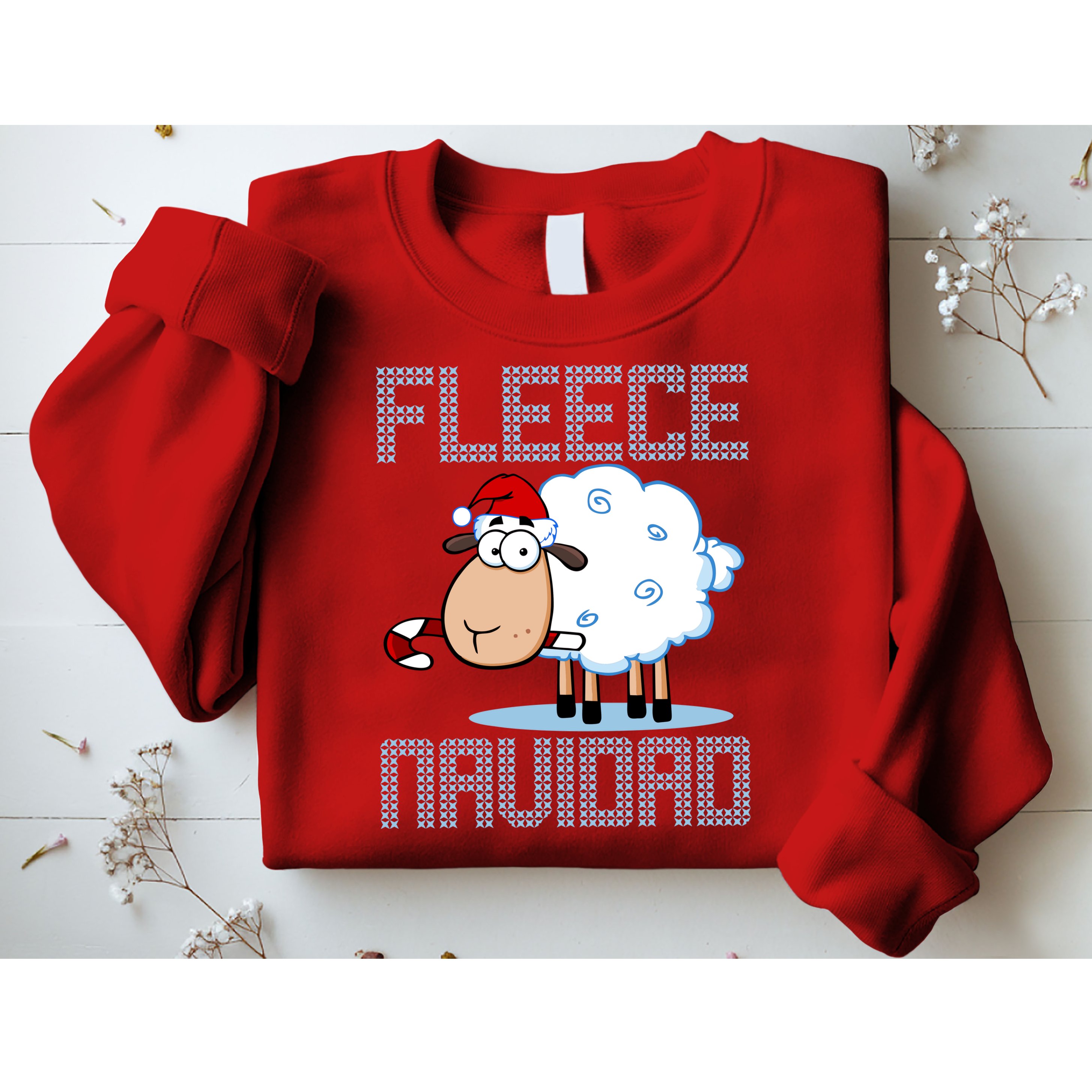 Fleece Navidad Sheep Lamb Ugly Christmas Sweater Design Sweatshirt