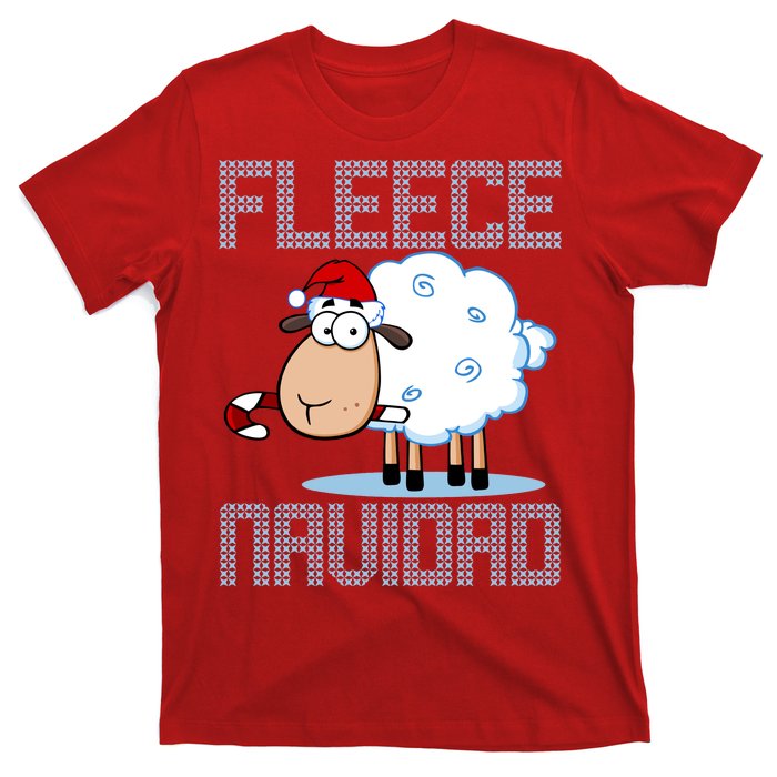 Fleece Navidad Sheep Lamb Ugly Christmas Sweater Design T-Shirt