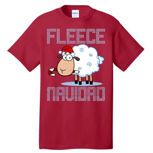 Fleece Navidad Sheep Lamb Ugly Christmas Sweater Design Tall T-Shirt