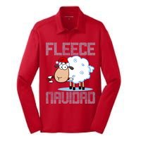 Fleece Navidad Sheep Lamb Ugly Christmas Sweater Design Silk Touch Performance Long Sleeve Polo